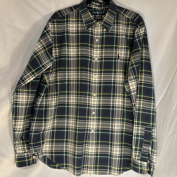 Ralph Lauren Classic Fit XL Button Down Navy Horse Long Sleeve Shirt - Picture 2 of 8